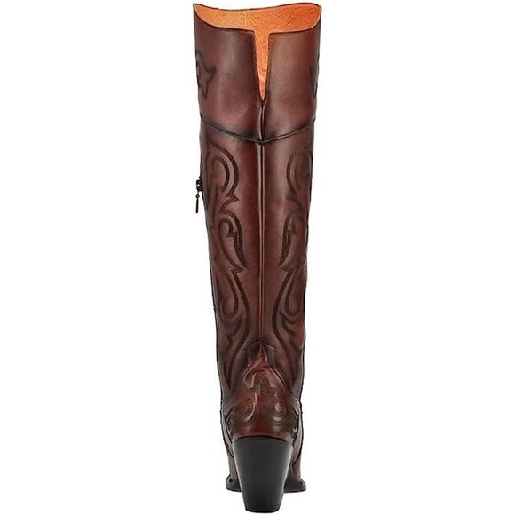Dan Post Women's Seductress Western Boots - Snip Toe 22" Tall - Picture 12 of 12